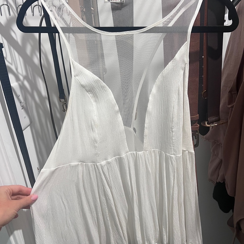 Free people Sheer White Blouse Sleeveless tank